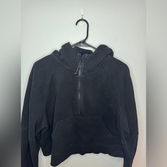 Pre-Owned MD/LG Lululemon Scuba Oversized Half-Zip Hoodie in Black - Picture 2 of 12